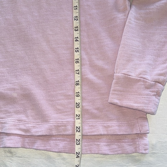 J. Crew Light Pink Vintage Cotton Terry Turtleneck Cowl Neck Sweater - Picture 4 of 12